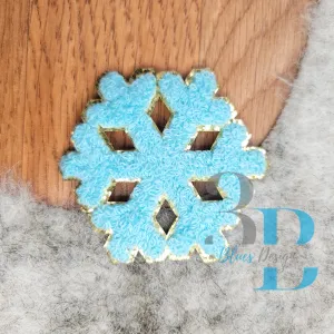 3Blues Designs |  2 Colors | 3" Snowflake Iron-on Patch