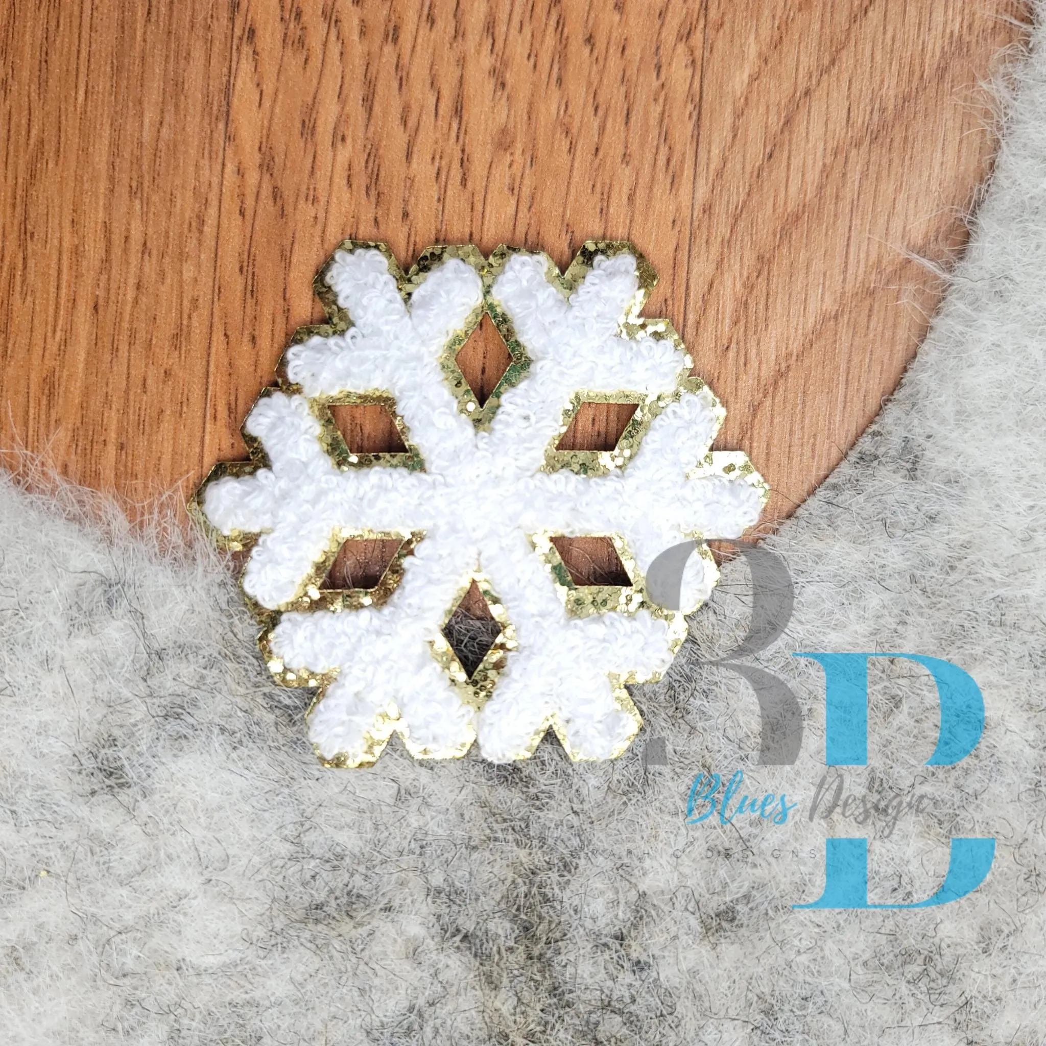 3Blues Designs |  2 Colors | 3" Snowflake Iron-on Patch