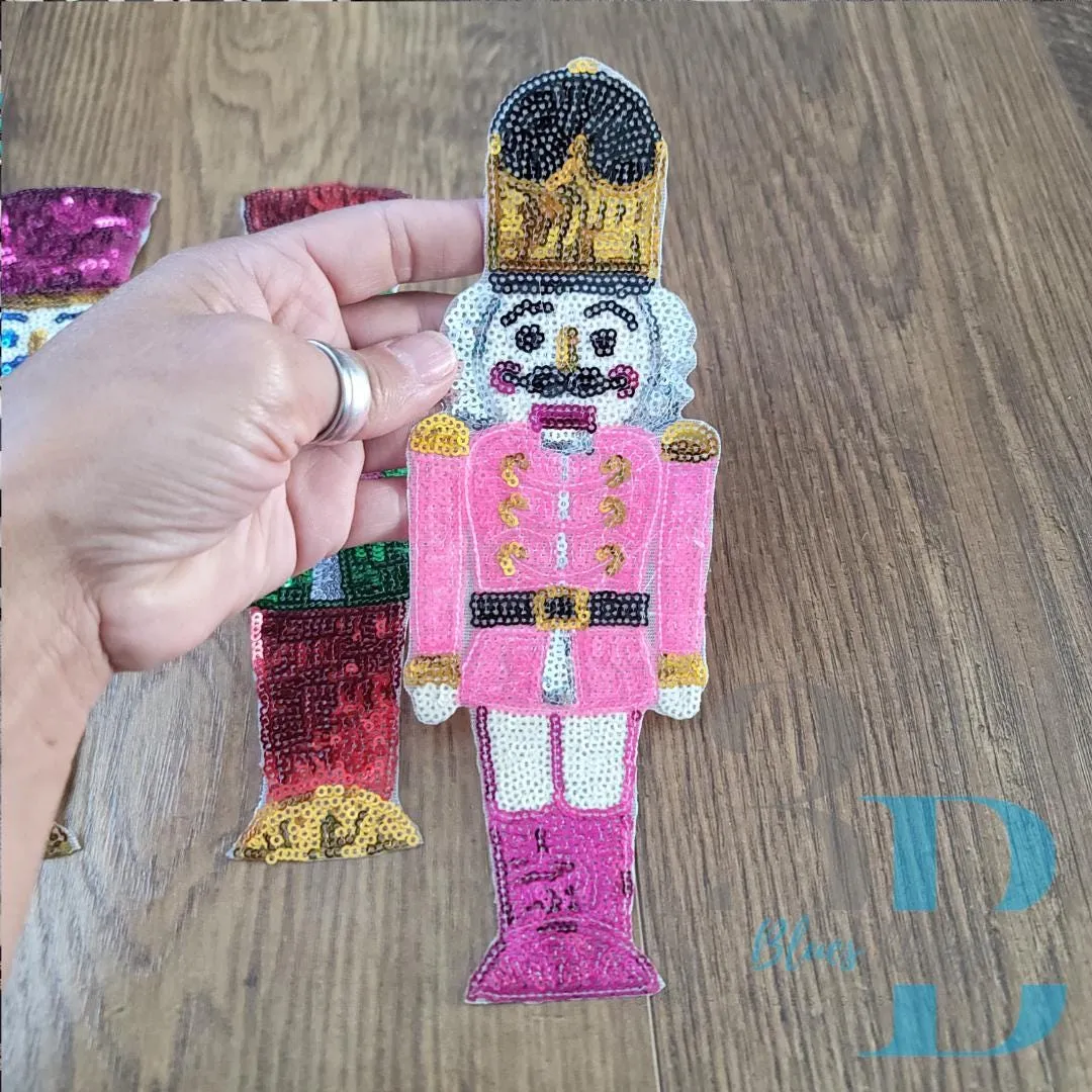 3Blues Designs |   Sequin Nutcrackers Iron on Patch