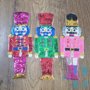 3Blues Designs |   Sequin Nutcrackers Iron on Patch