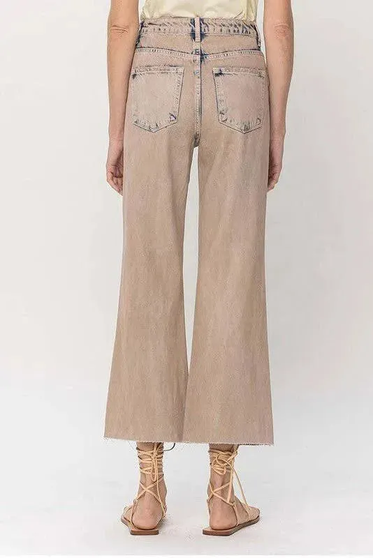 90s Vintage Crop Flare Jean - Burnt {Vervet by Flying Monkey} No