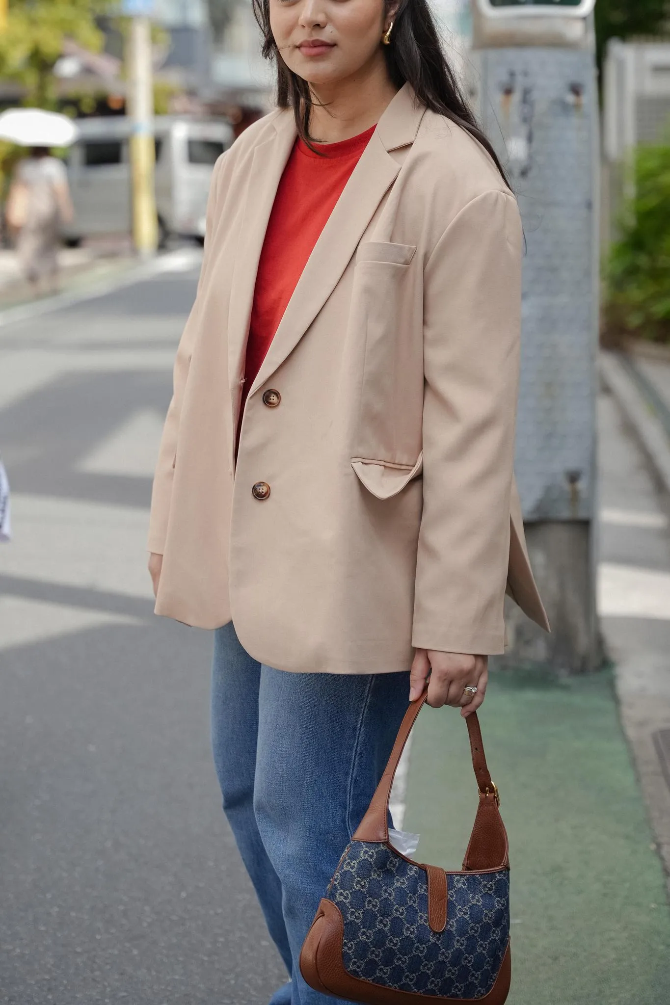 AKFORPM LOML BLAZER IN BEIGE