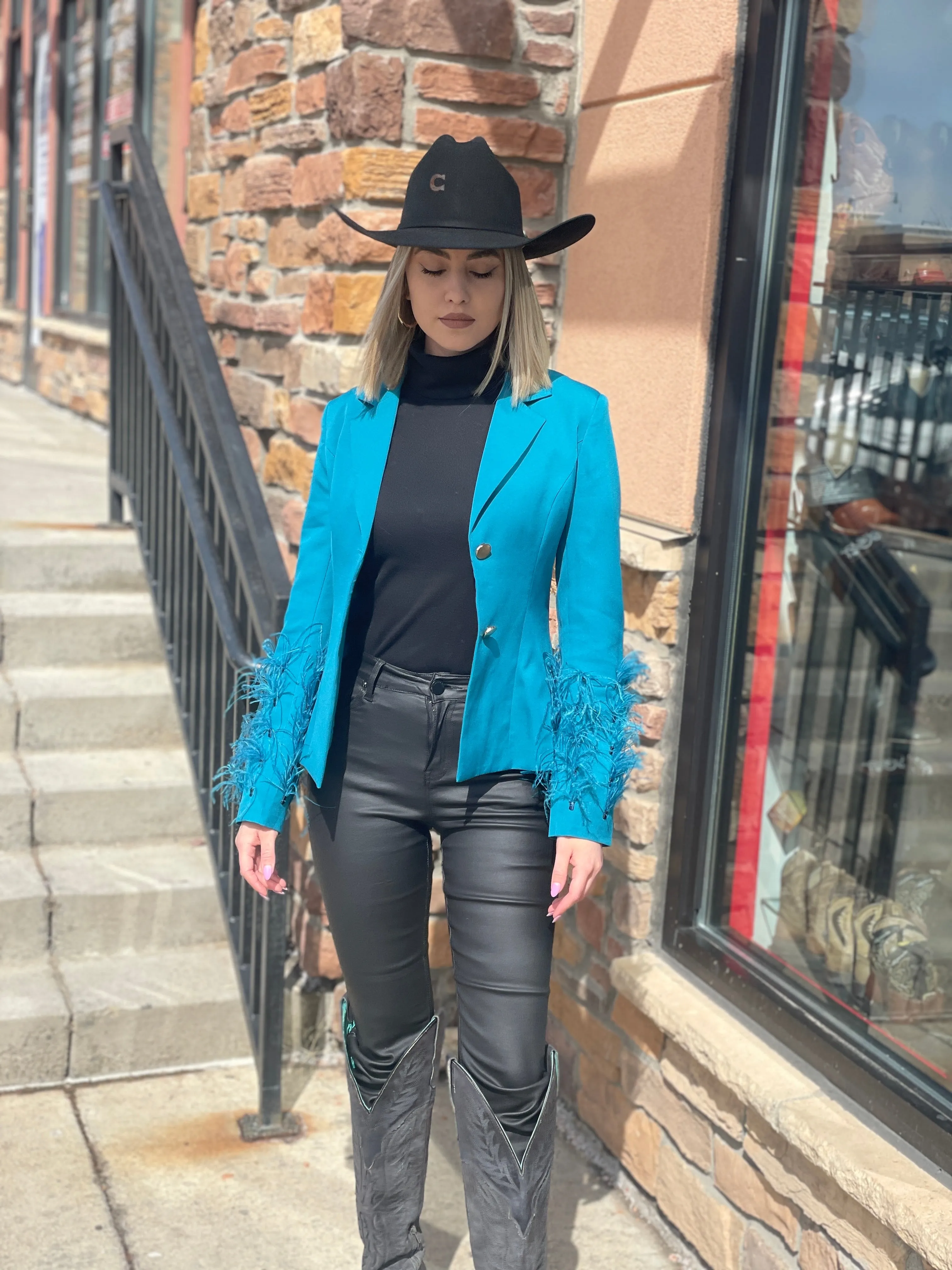 Alicia Teal Blazer