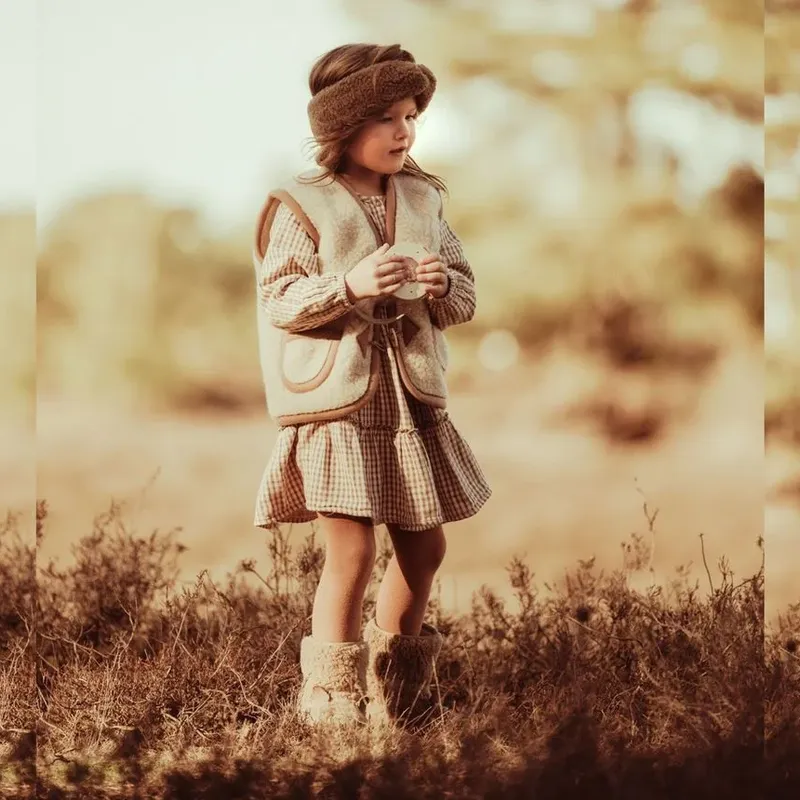 Alwero children's wool vest 'Alpen' beige