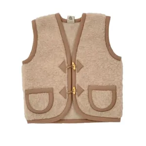 Alwero children's wool vest 'Alpen' beige