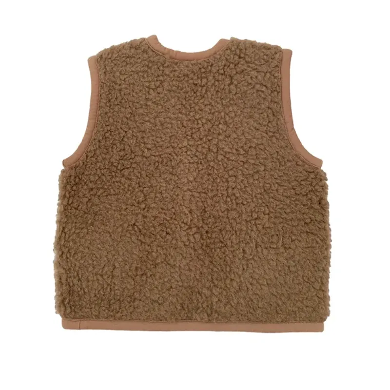 Alwero children's wool vest 'Alpen' brown