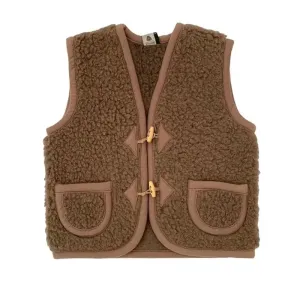 Alwero children's wool vest 'Alpen' brown