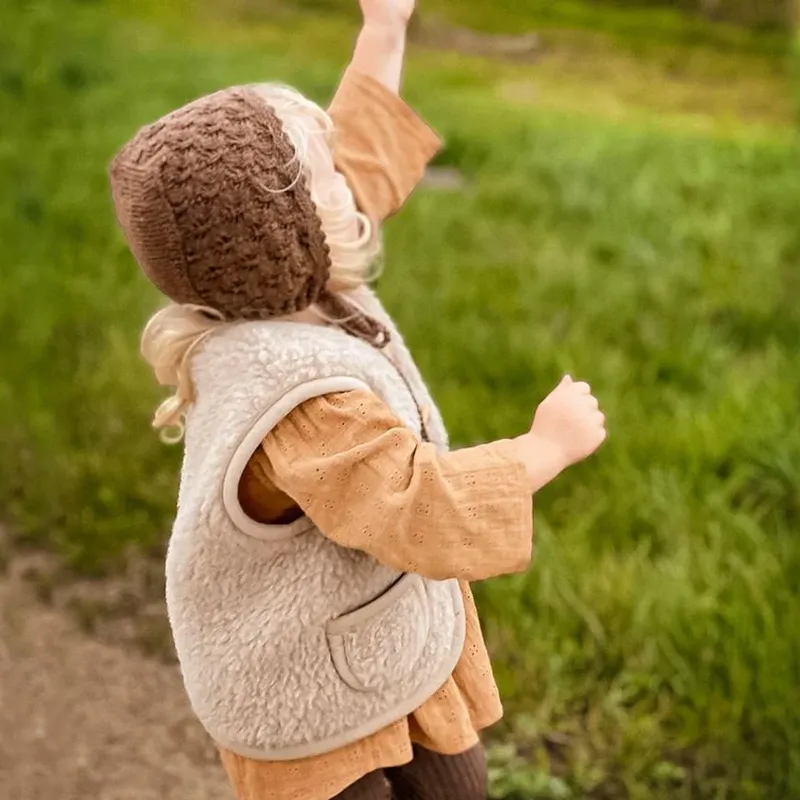 Alwero children's wool vest 'Alpen' English Tea