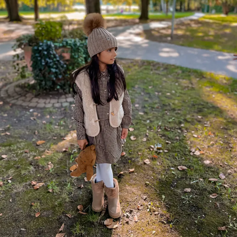 Alwero children's wool vest 'Alpen' English Tea
