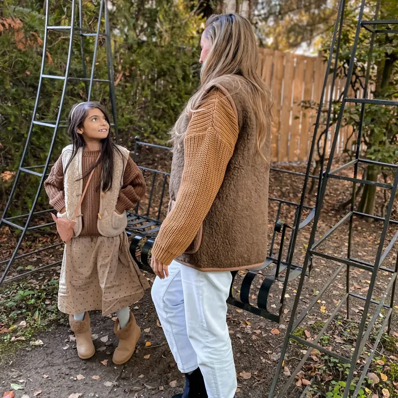 Alwero children's wool vest 'Alpen' English Tea