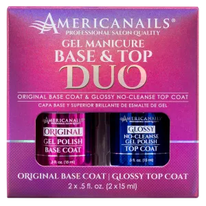 Americanails Gel Mani Base   No-Cleanse Top Coat Duo, .5oz