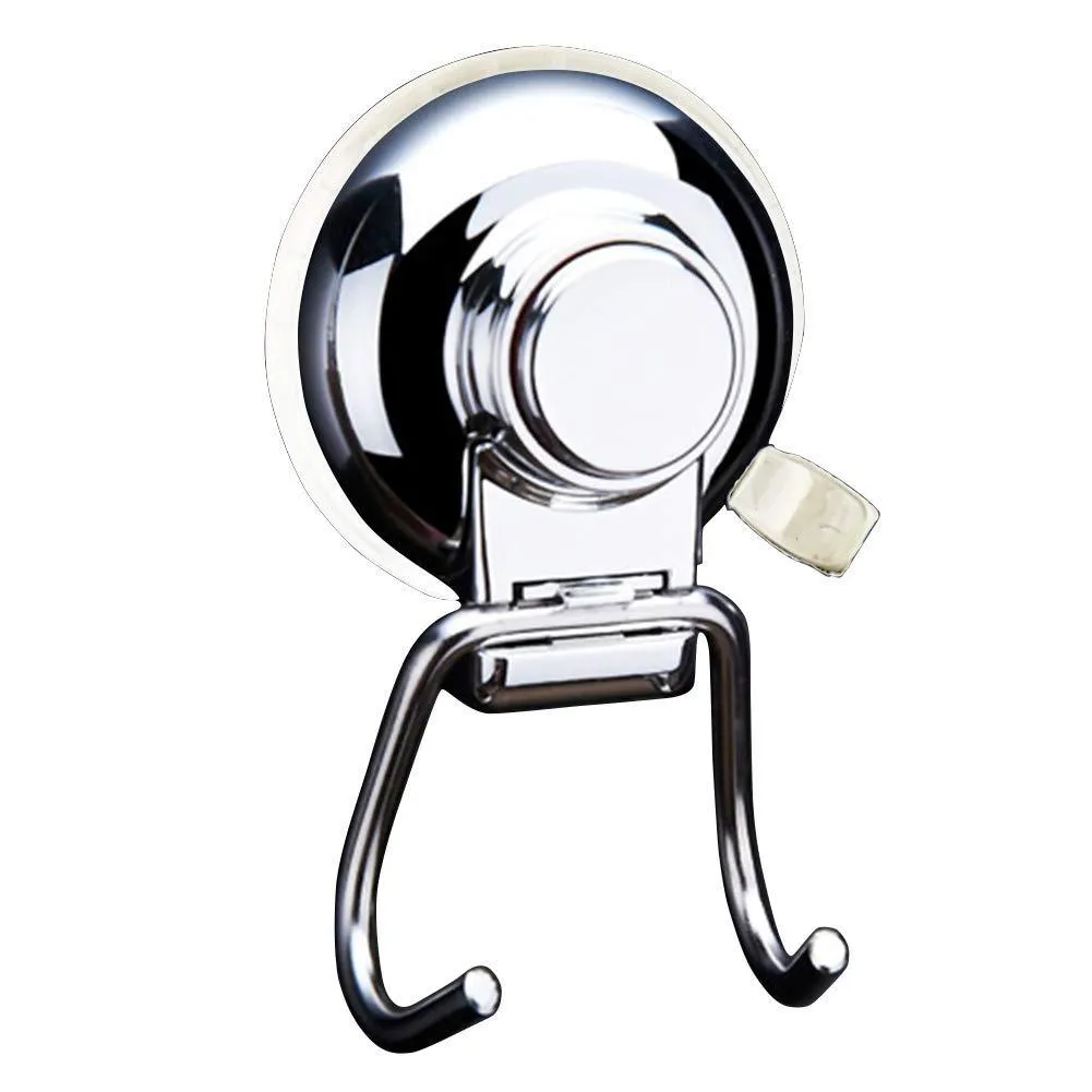 Ancome Powerful Vacuum Suction Cup Hooks Holder, Strong Stainless Steel Hooks for Bathroom & Kitchen, Towel Hanger Storage