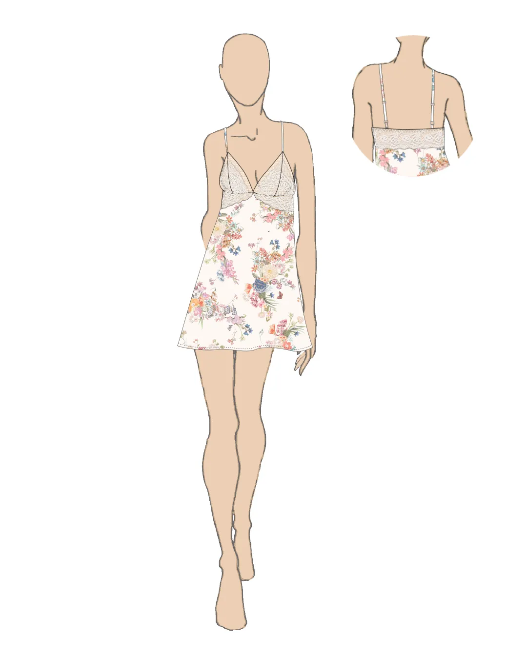 Andrea Chemise In Ivory - Flora Nikrooz
