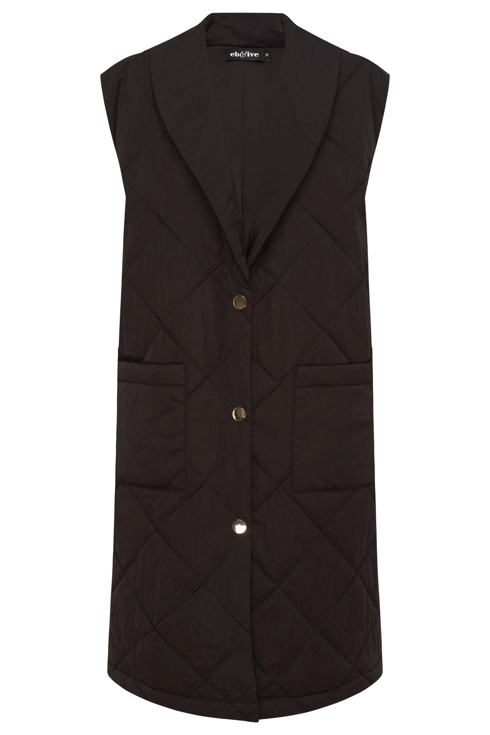 Argo Long Line Vest - Black