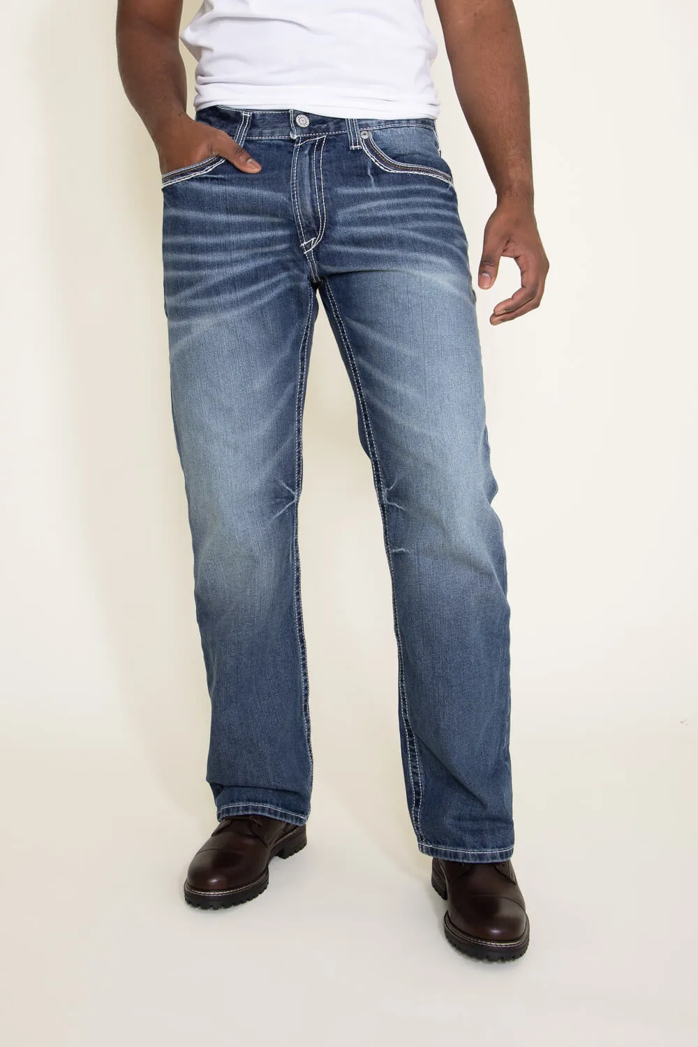 Ariat M4 Coltrane Relaxed Bootcut Jeans for Men | 10017511-DURANGO