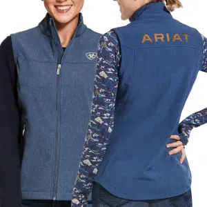 Ariat Womens Softshell Logo Vest - BLUE