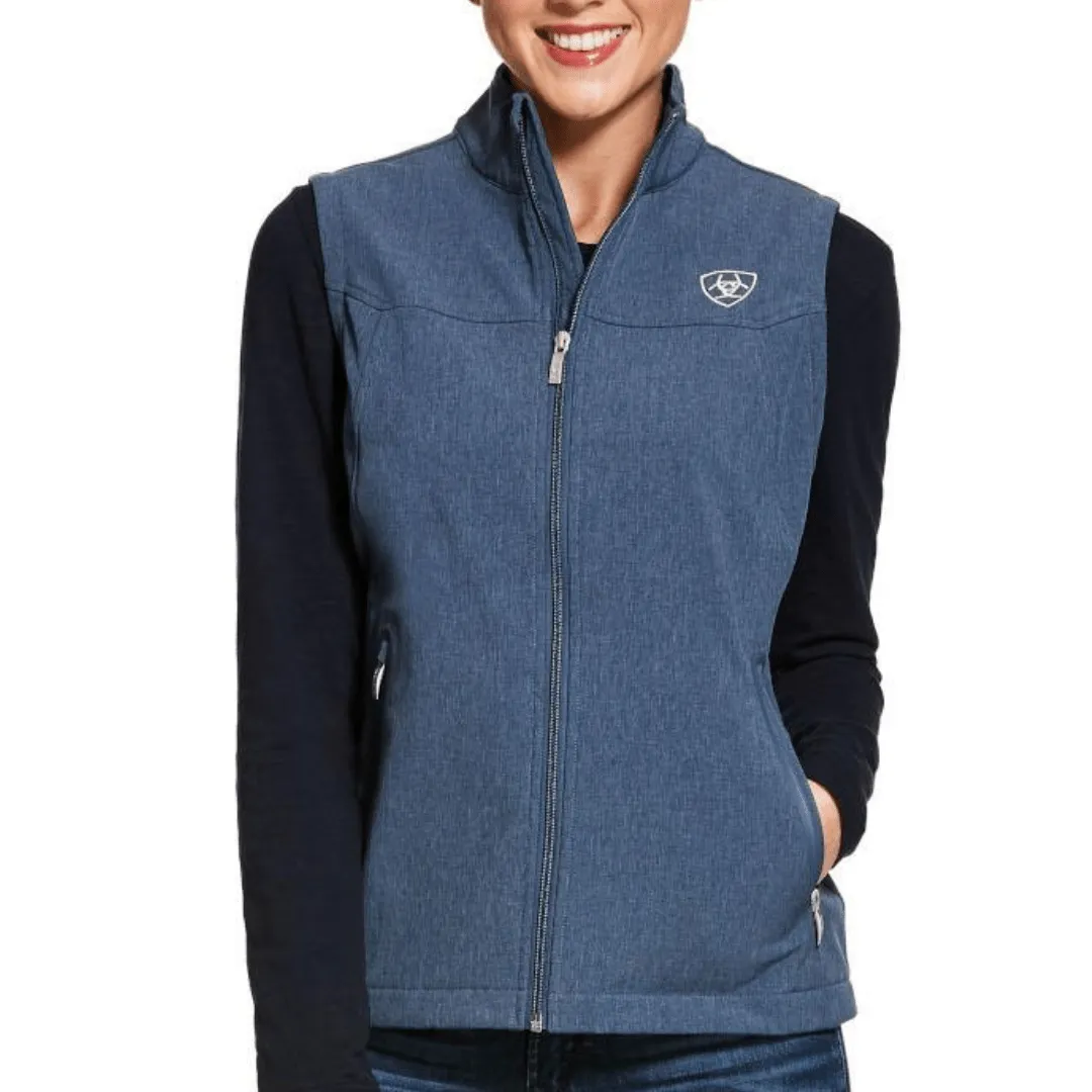 Ariat Womens Softshell Logo Vest - BLUE