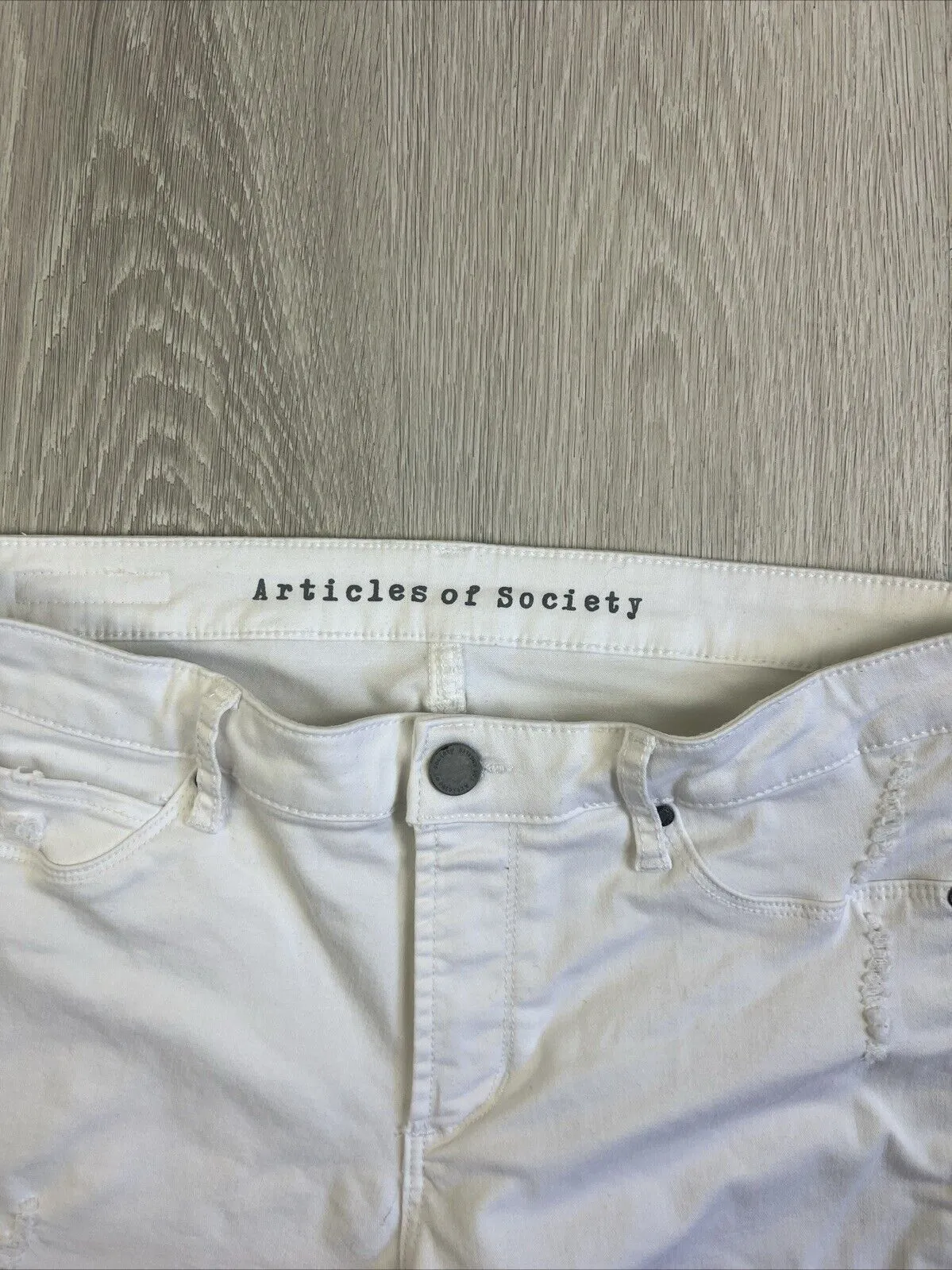 Articles of Society Womens White Stretch Skinny Jeans Size 30