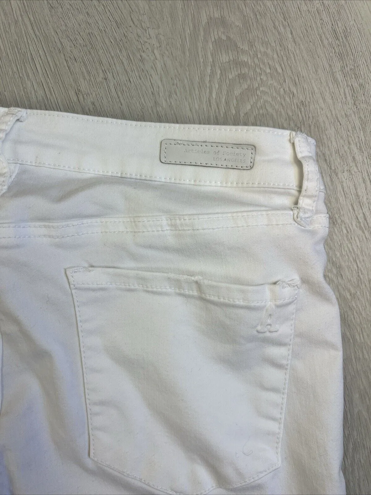 Articles of Society Womens White Stretch Skinny Jeans Size 30