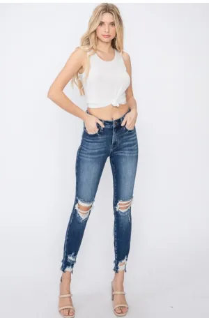Ashley High Rise Distressed Skinny Jeans