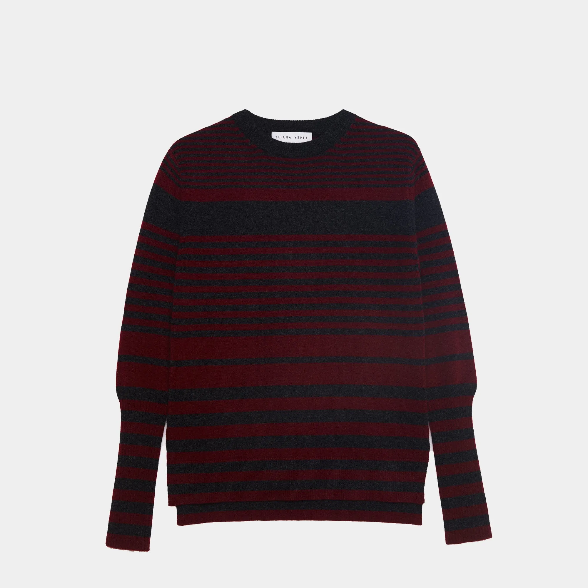 Aspen sweater cashmere bordeaux/dark grey