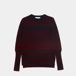 Aspen sweater cashmere bordeaux/dark grey