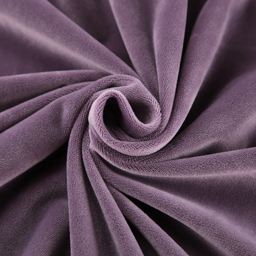 Autumn Velvet Purple Long Sleeve Warm Pajamas Sets