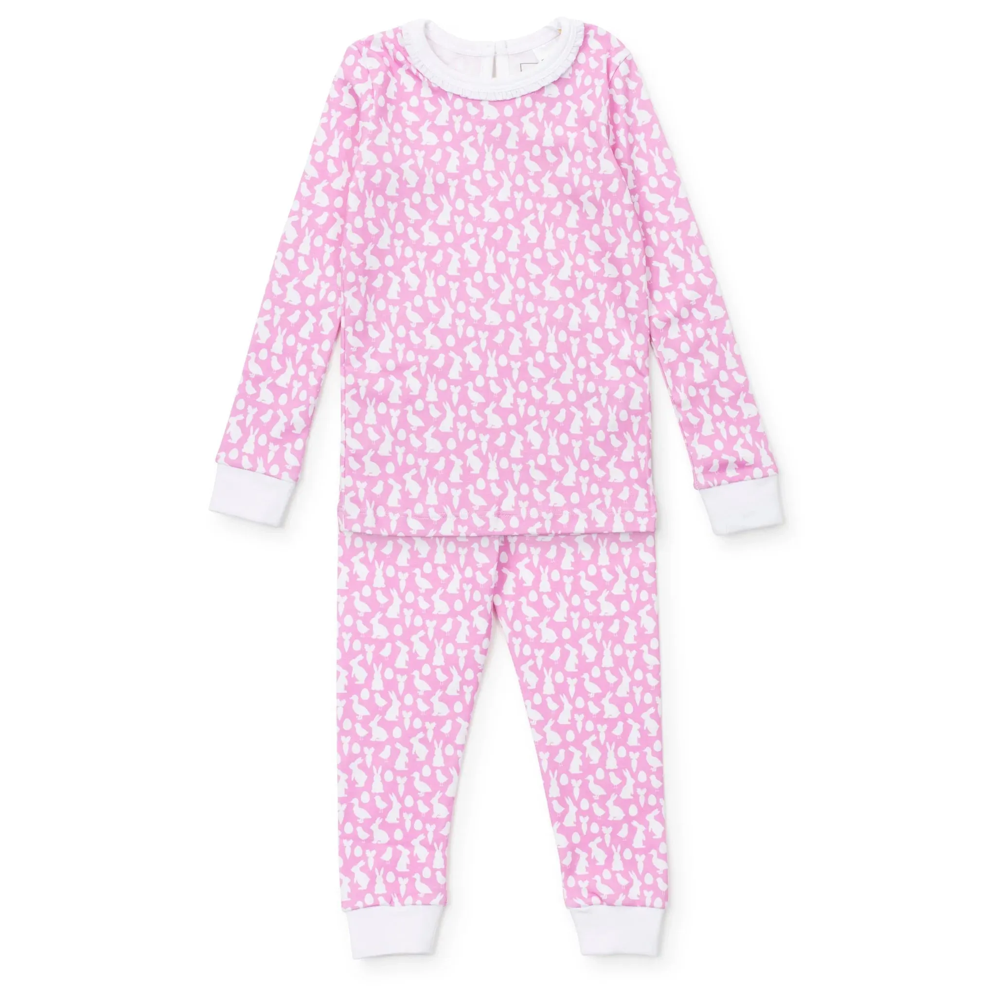 AVA GIRLS’ PAJAMA PANT SET - EASTER TIME PINK