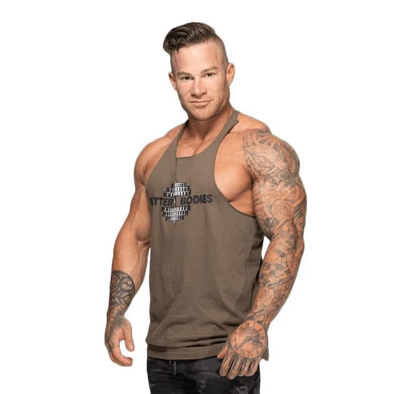 Better Bodies Team BB Stringer V2 Washed Green