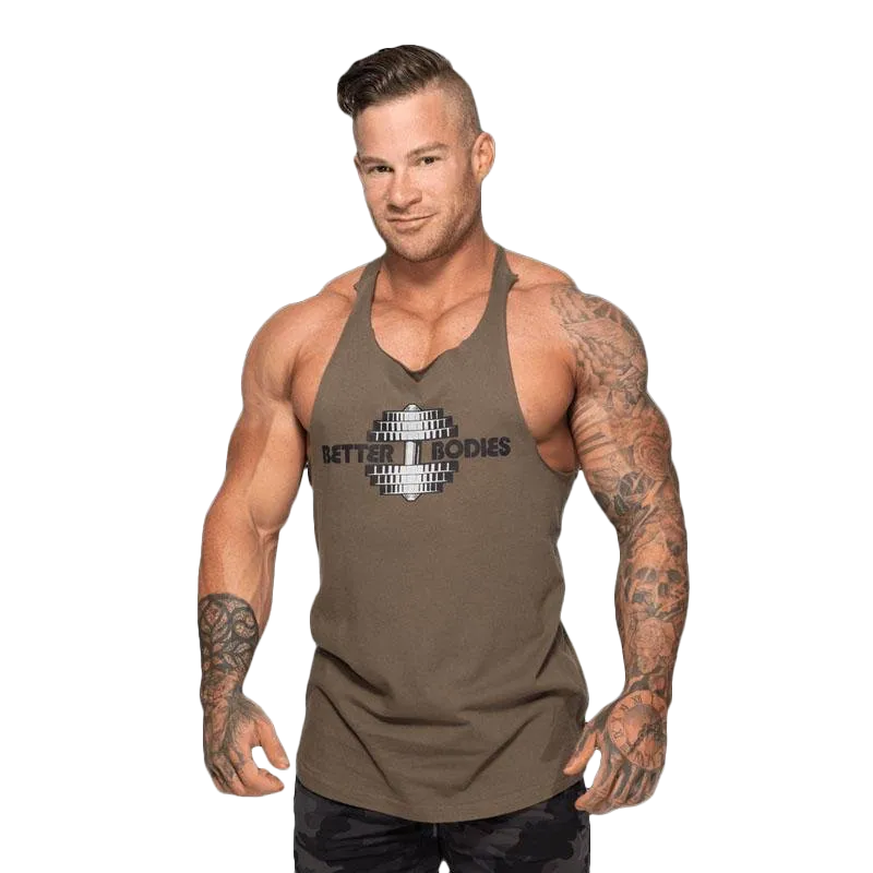 Better Bodies Team BB Stringer V2 Washed Green