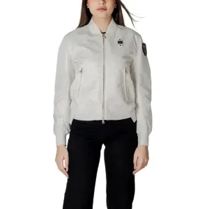 Blauer Women's White Zip Jacket with Front Pockets