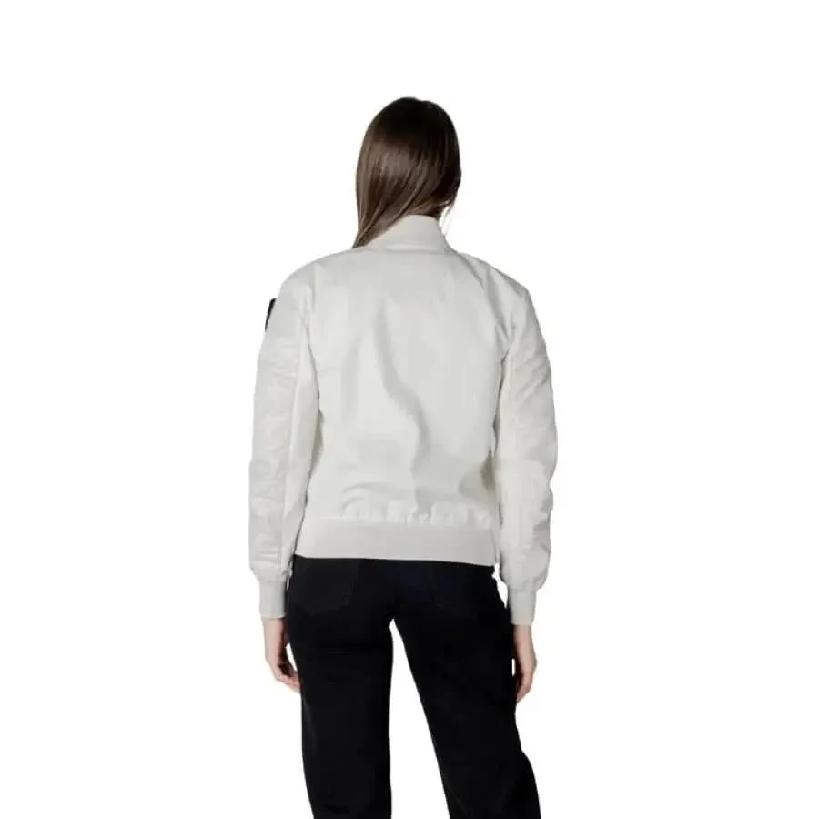 Blauer Women's White Zip Jacket with Front Pockets