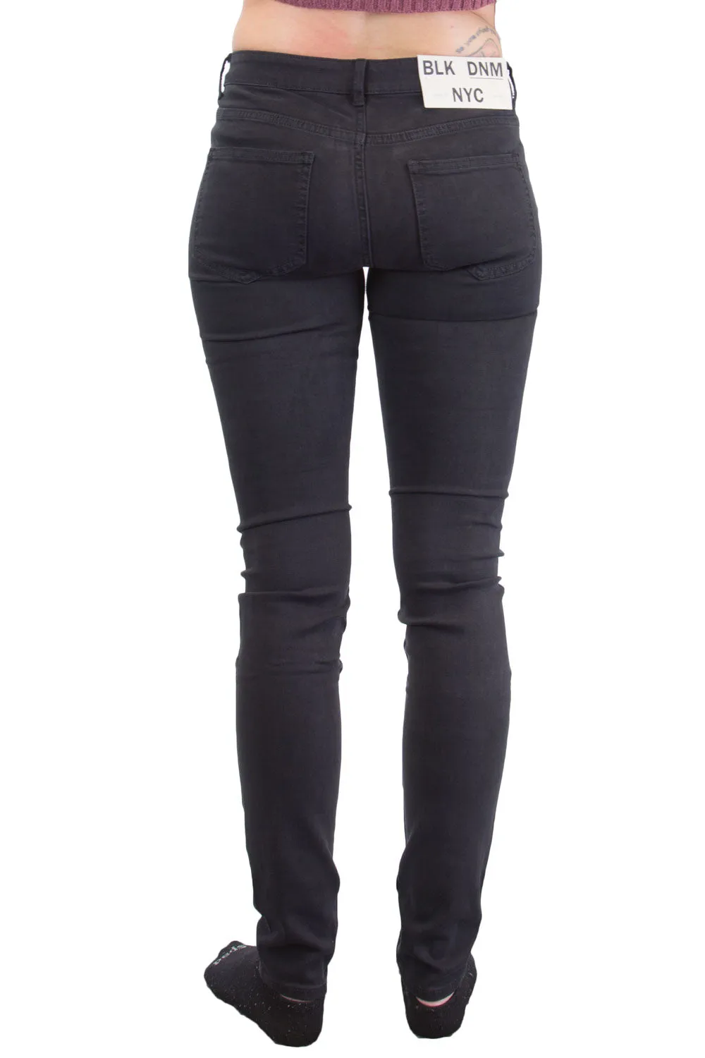 BLK DNM Women's Healy Grey Distressed Jeans #WJ870301 $215 NWT