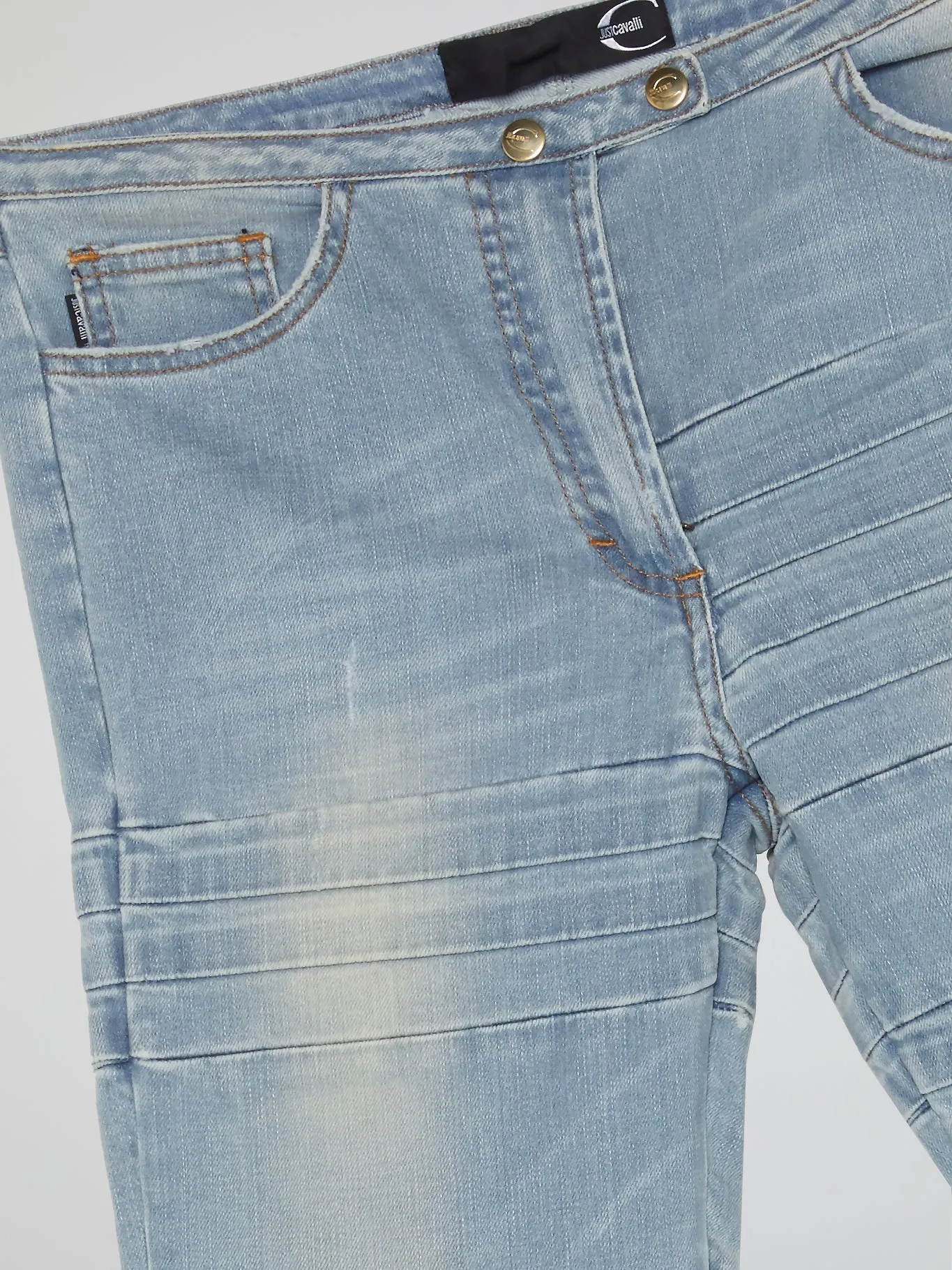 Blue Stonewash Distressed Jeans