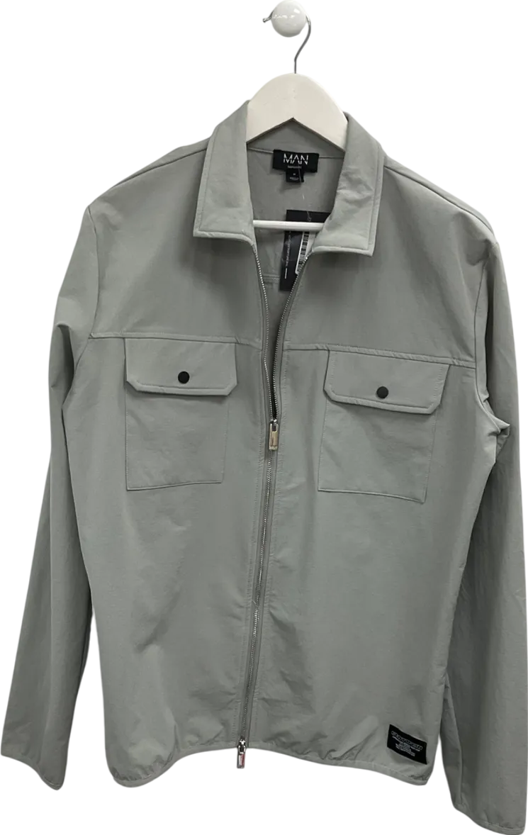 boohooMan Grey Long Sleeve Lightweight Jacket UK M