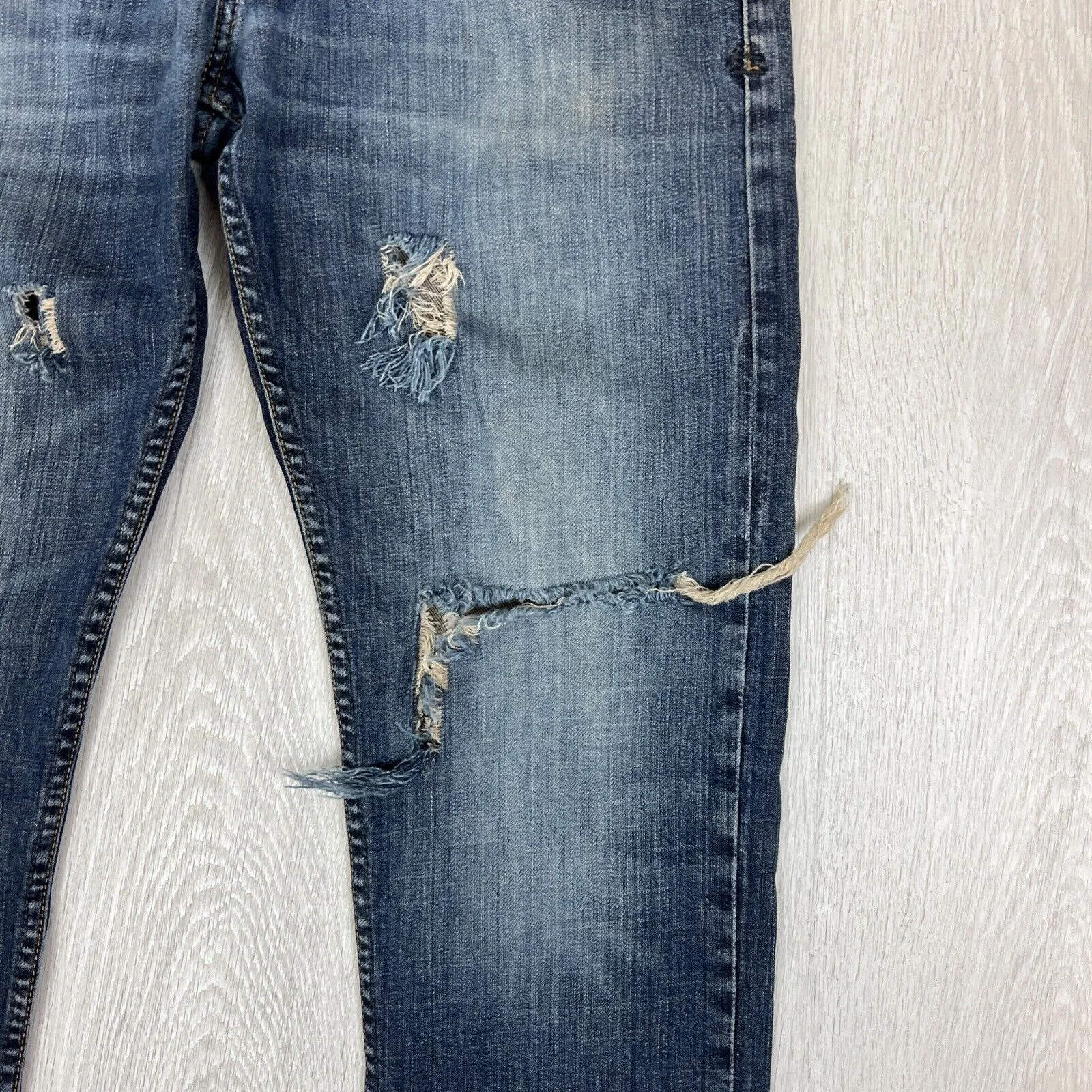 Bowen London UK Mens Dark Wash Slim Denim Jeans 30