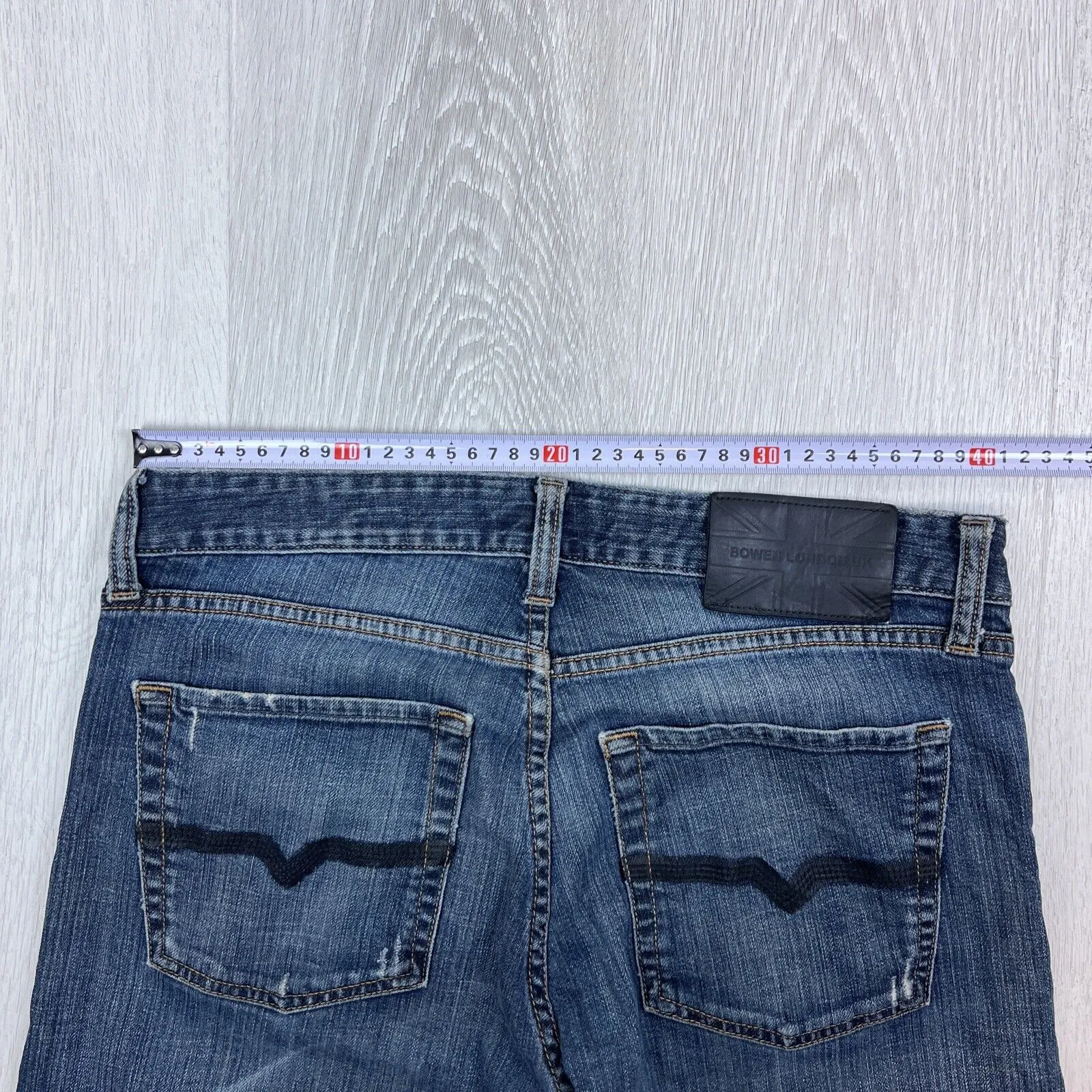 Bowen London UK Mens Dark Wash Slim Denim Jeans 30