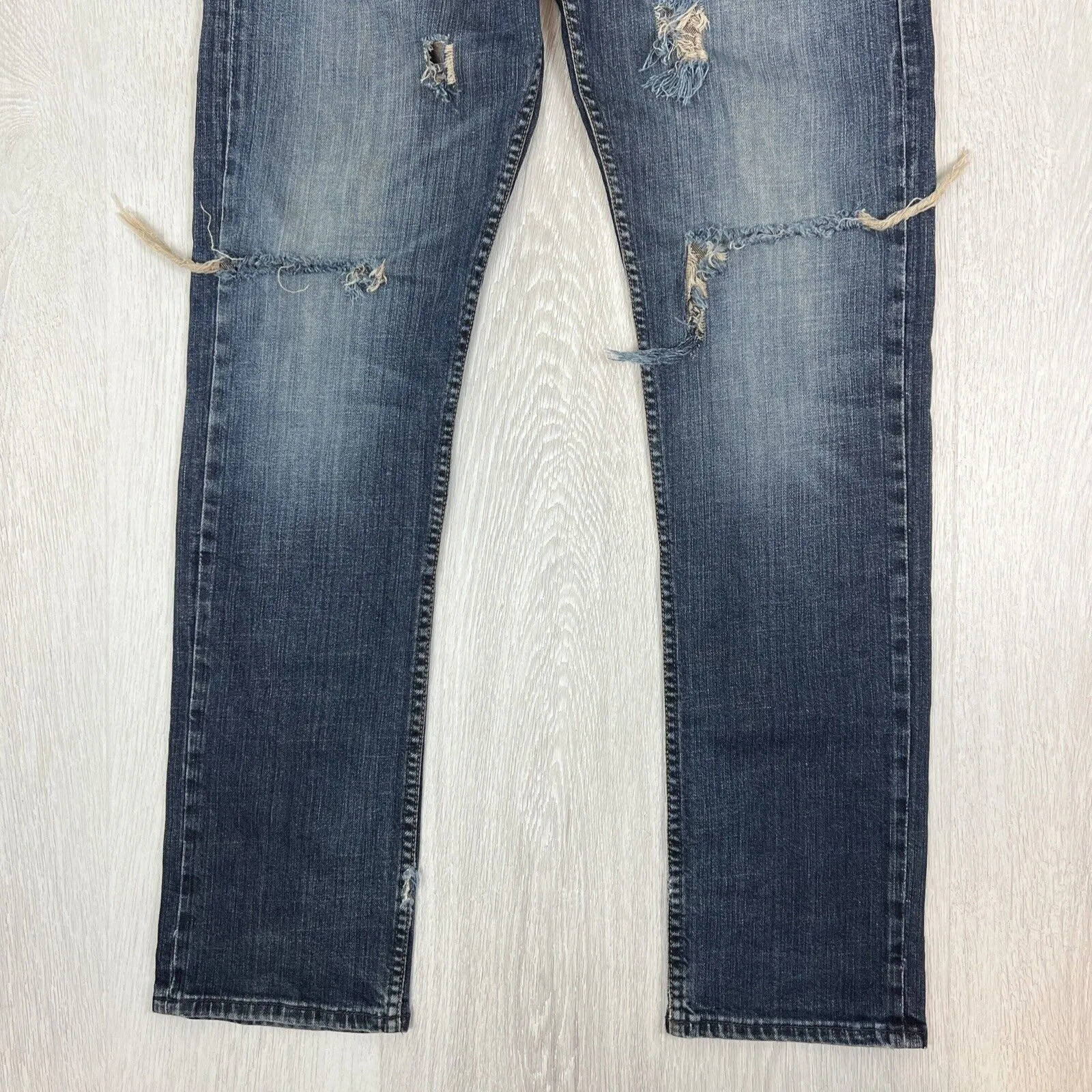 Bowen London UK Mens Dark Wash Slim Denim Jeans 30