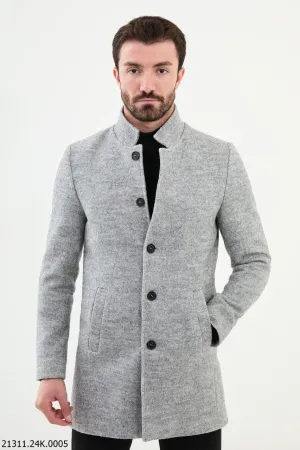 Brabion Marco Long Slim Fit Gray Coat