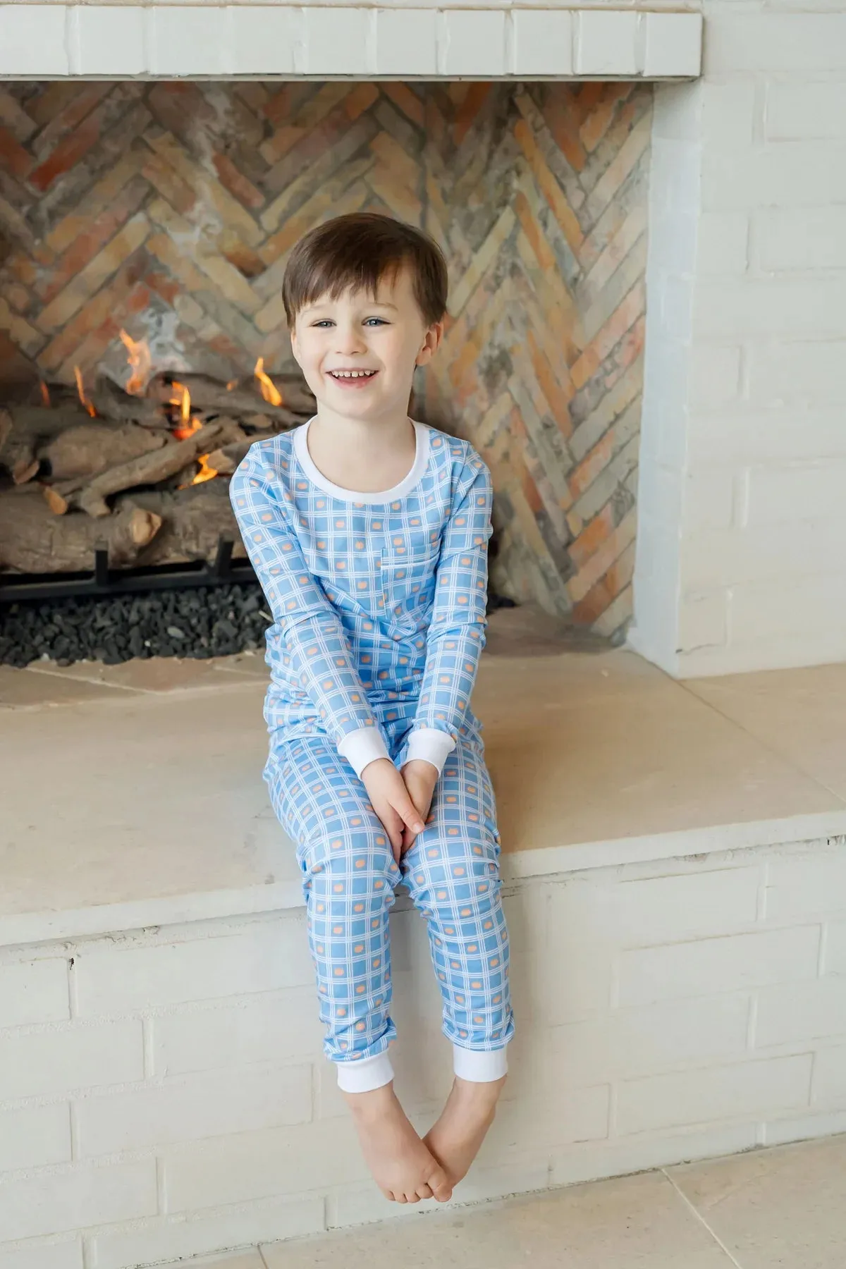 BRADFORD BOYS' PAJAMA PANT SET - PUMPKIN PLAID