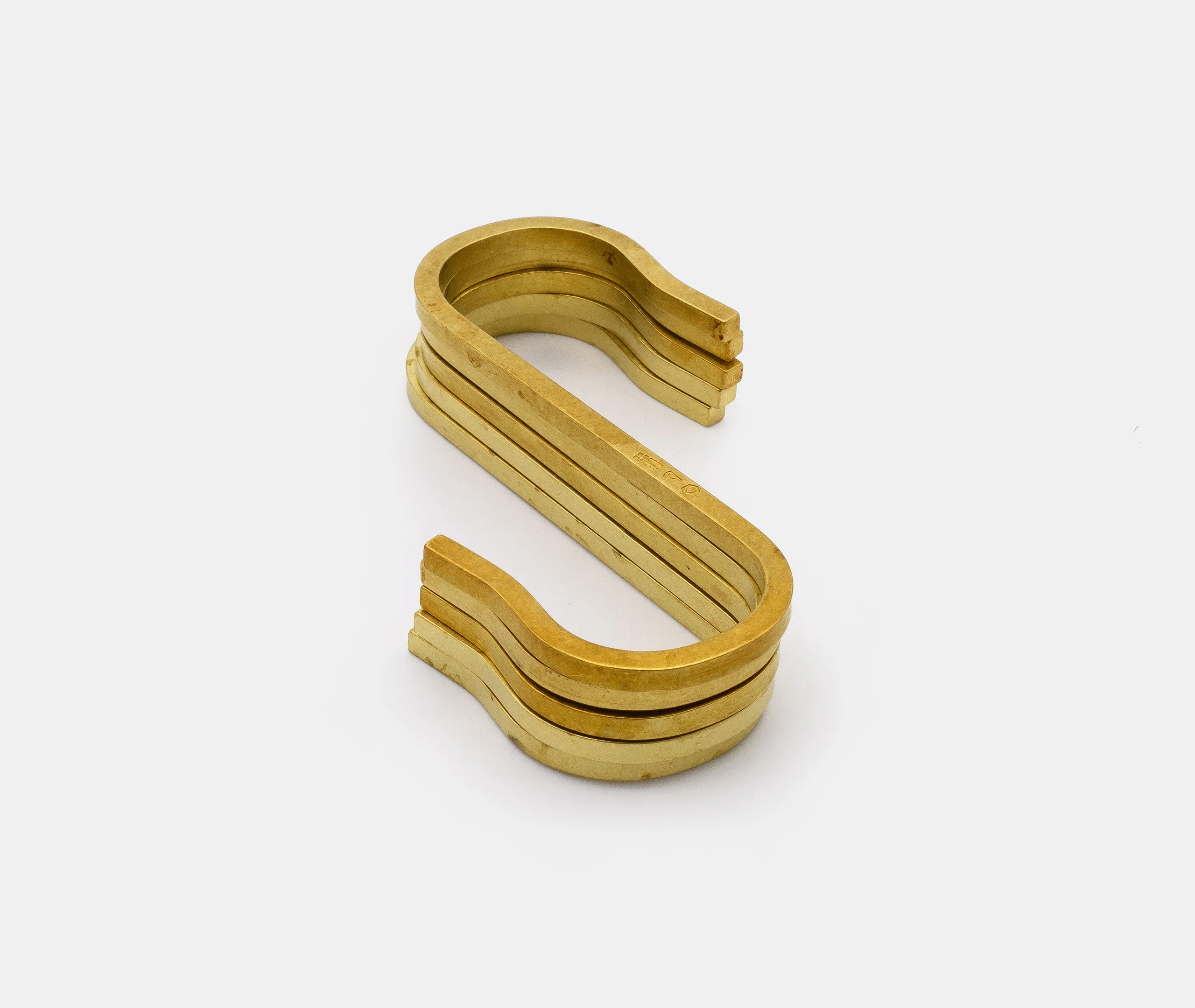 Brass S-hook 5 Pack