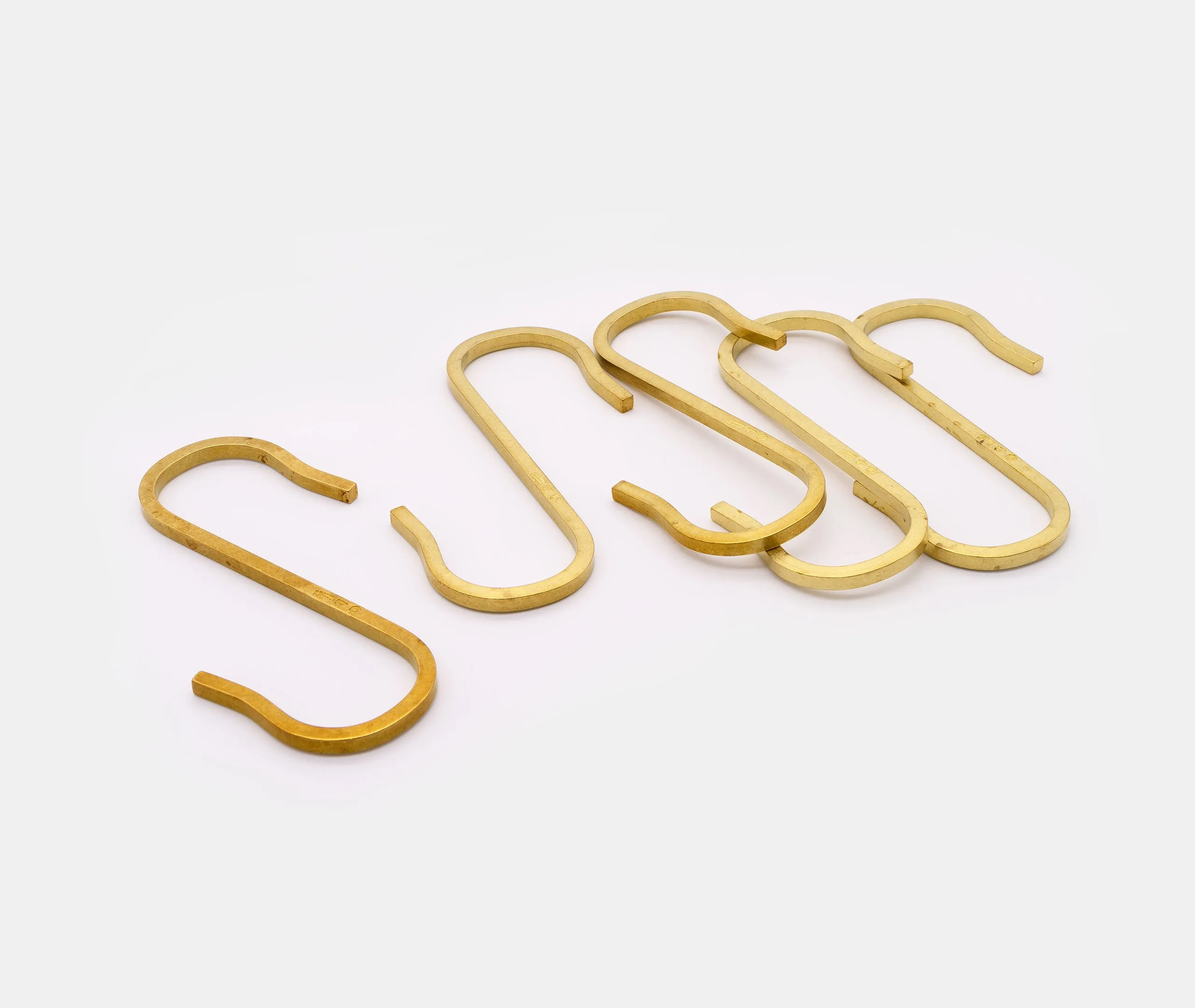 Brass S-hook 5 Pack