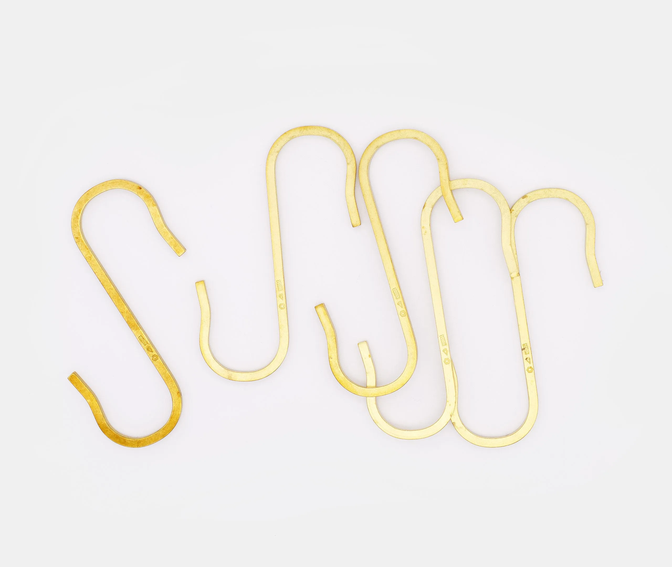 Brass S-hook 5 Pack