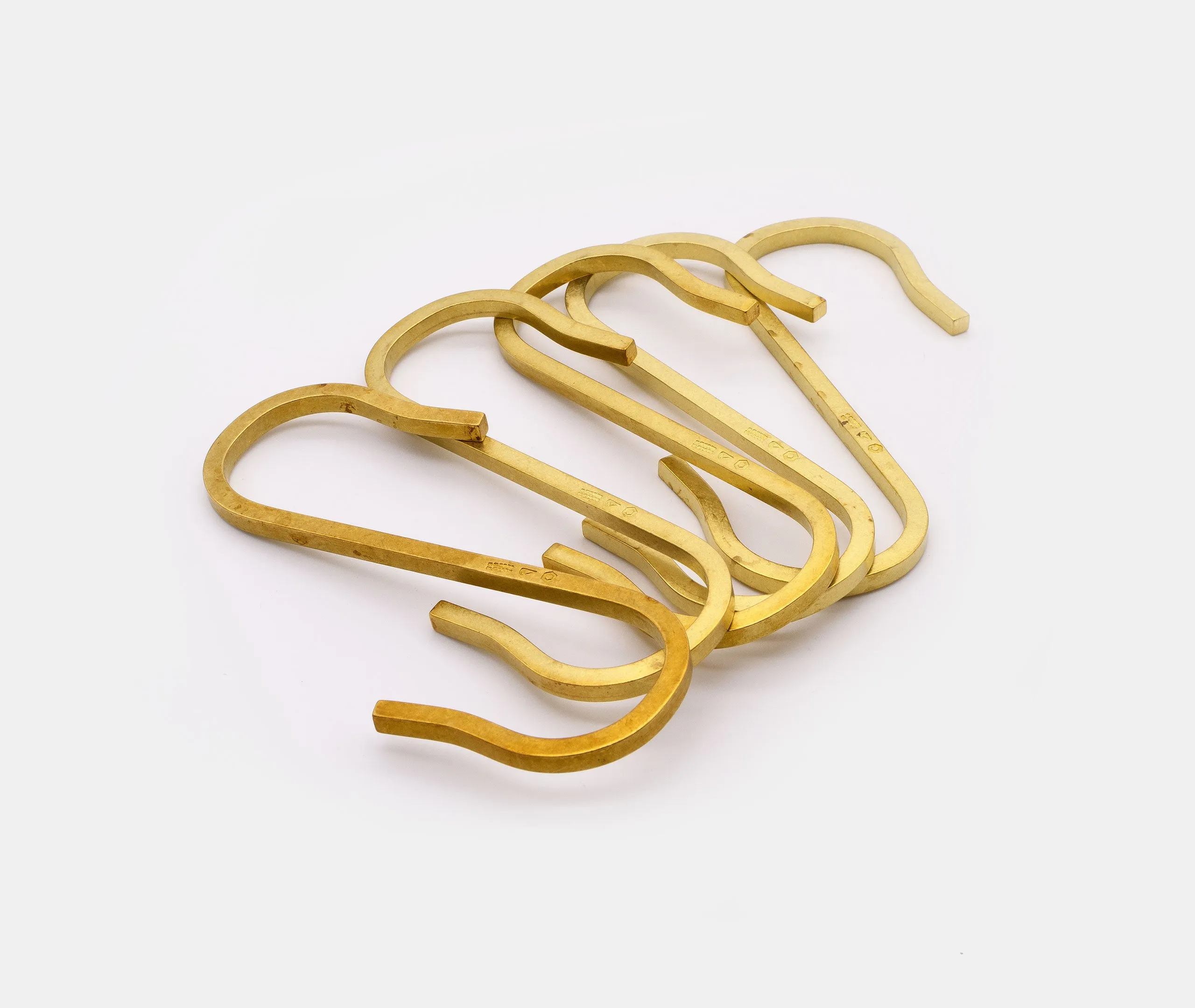 Brass S-hook 5 Pack