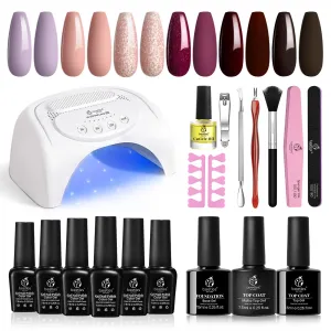 Candlelit Dinner Starter Kit: Nail Art Gels, Tools & Care Essentials
