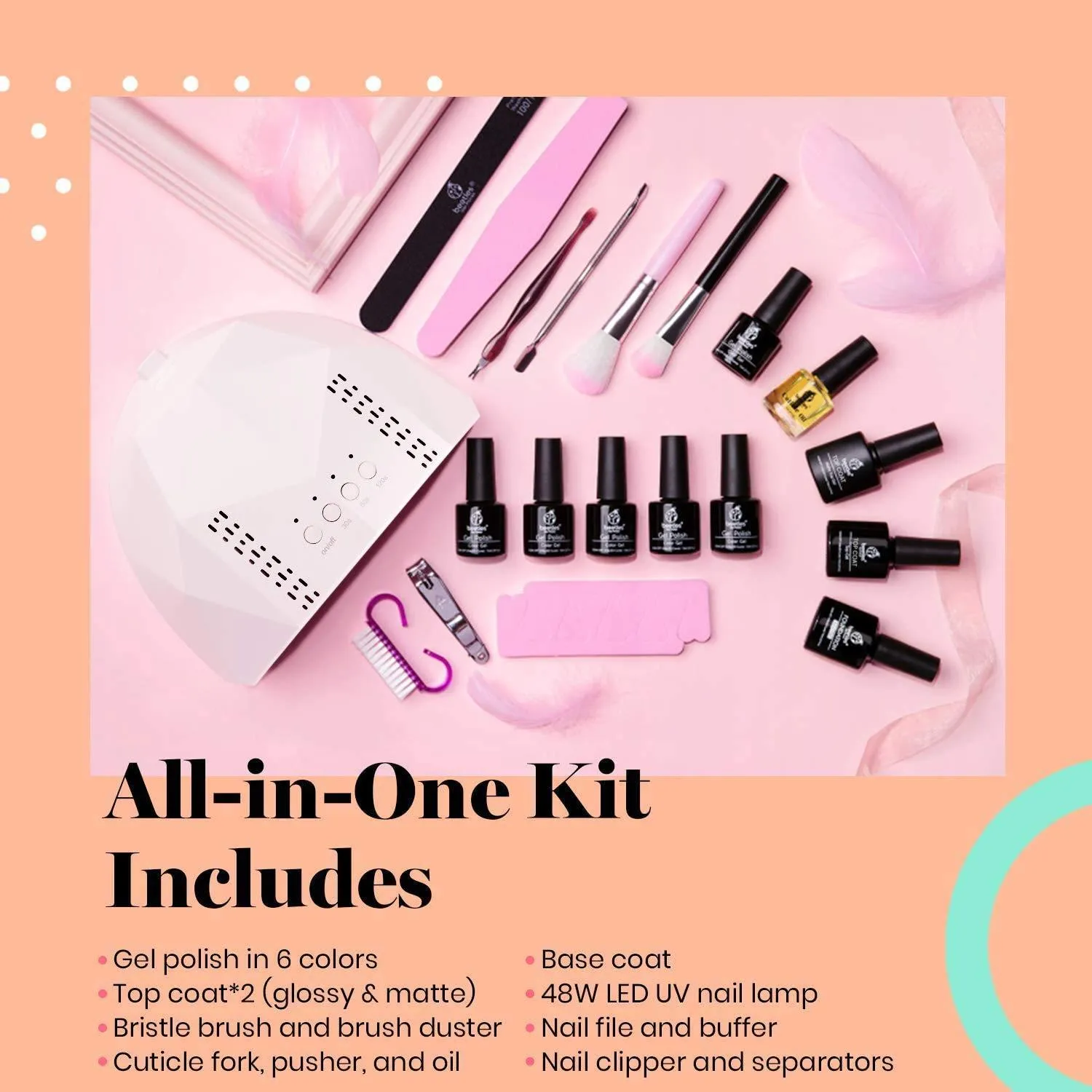 Candlelit Dinner Starter Kit: Nail Art Gels, Tools & Care Essentials