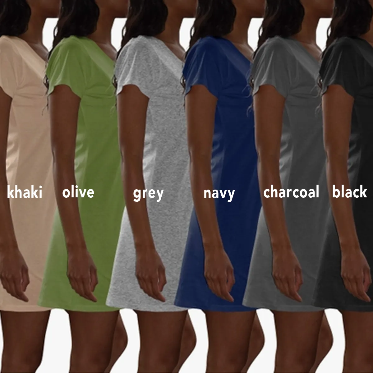Can't Sleep 100% Cotton V-Neck Nightgown