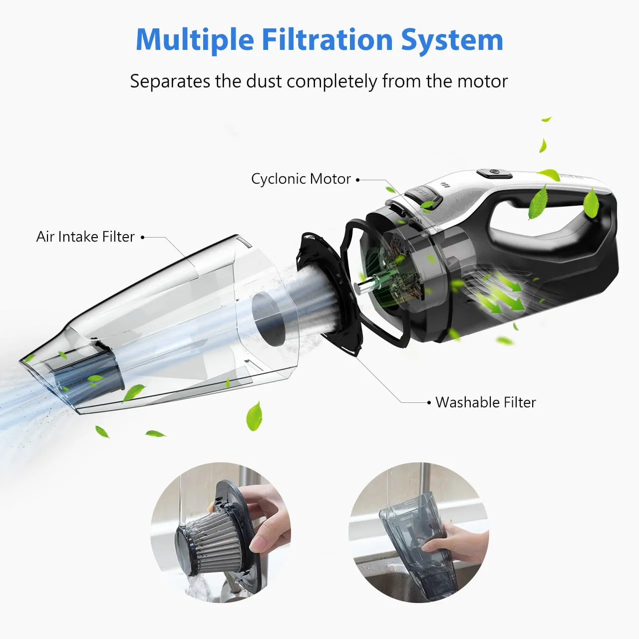 Car Auto Home Vacuum Cleaner Cordless Handheld Portable Lightweight Hand Vac New