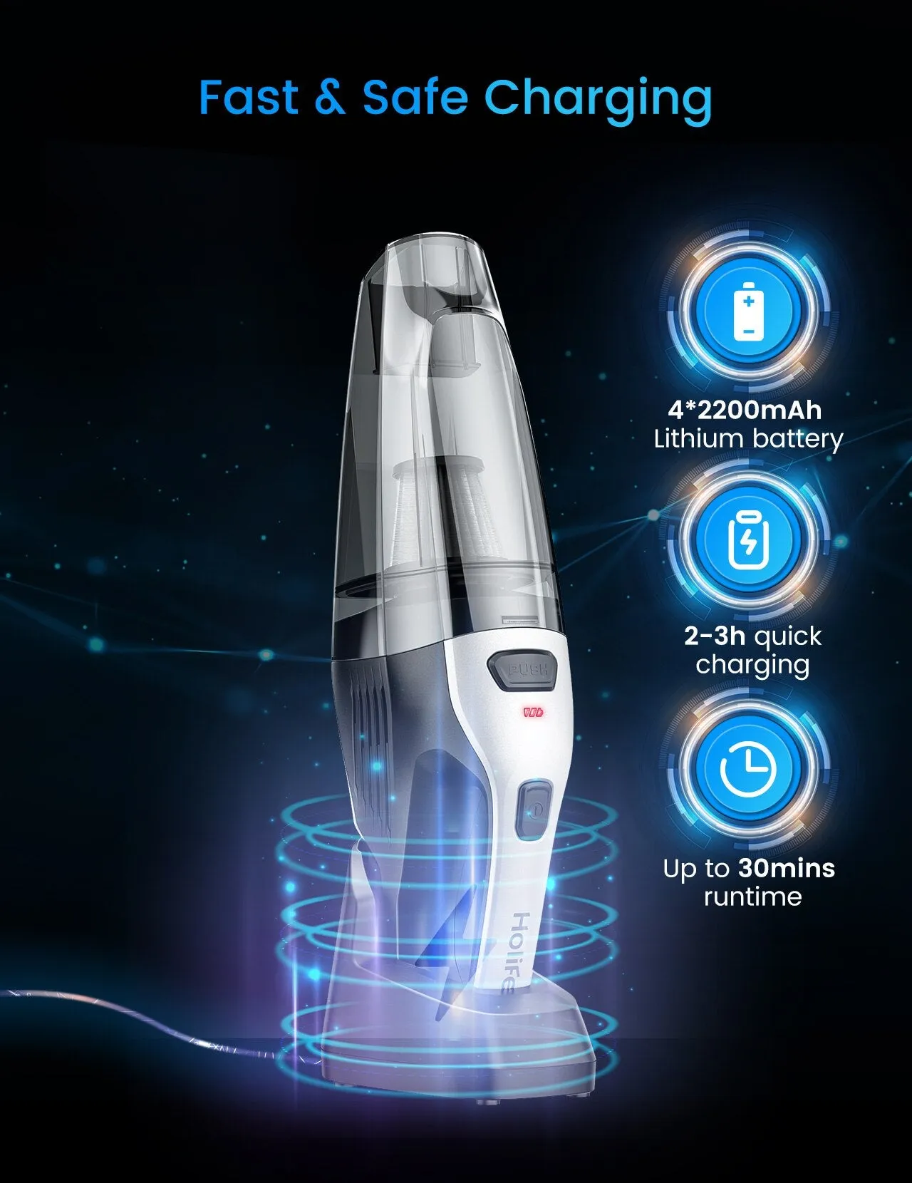Car Auto Home Vacuum Cleaner Cordless Handheld Portable Lightweight Hand Vac New