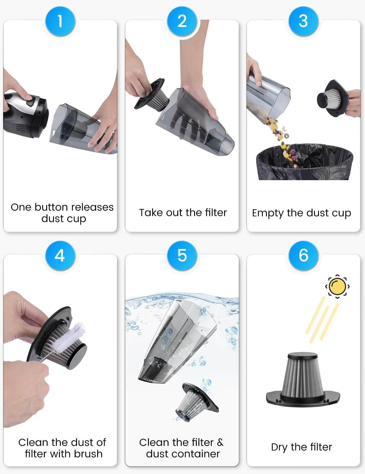 Car Auto Home Vacuum Cleaner Cordless Handheld Portable Lightweight Hand Vac New
